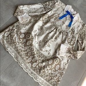 ANNA SUI L NEW BIEGE LACE DRESS